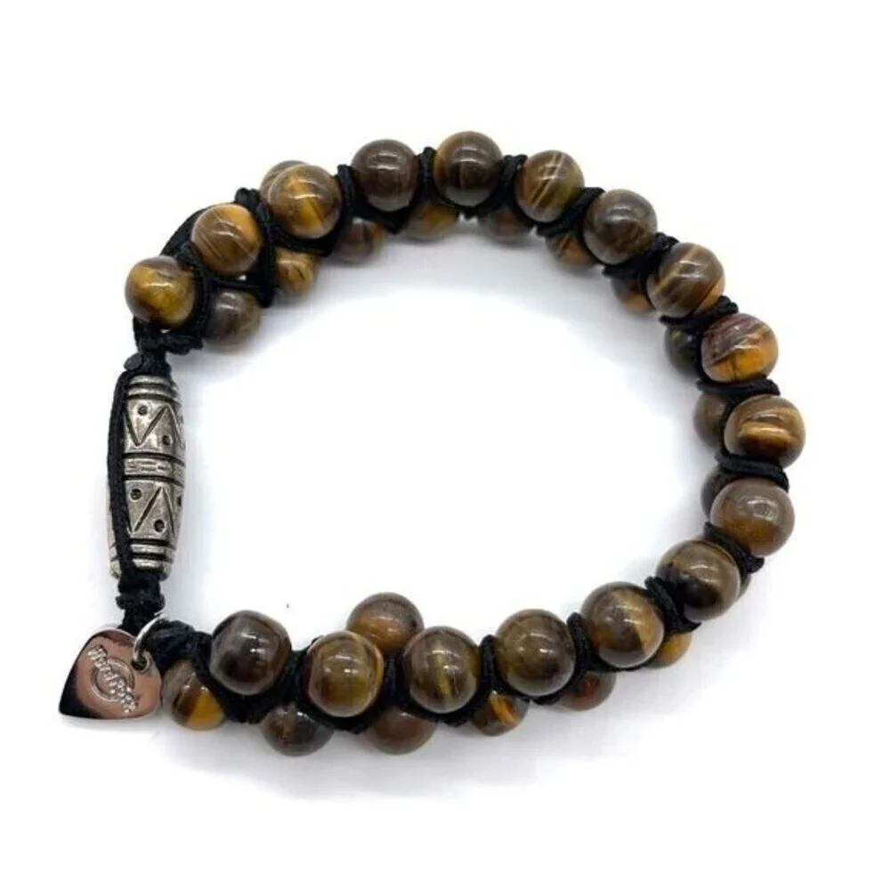Hard Rock Adjustable Cat’s Eye Beaded Bracelet